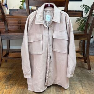 Abercrombie & Fitch Light Tan Button-Up Jacket